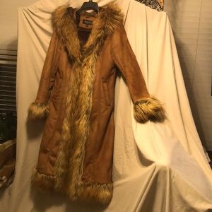 Fabulous fur 100% faux fur  full length coat